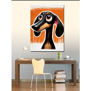 Kanvas Tablo Sevimli Köpek Portresi 70x100 cm