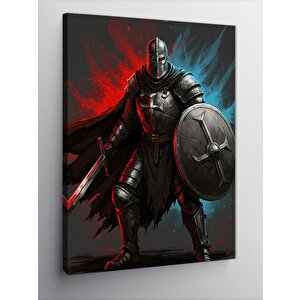 Kanvas Tablo Kılıçlı Ve Zırhlı Şövalye 70x100 cm