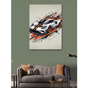 Kanvas Tablo Yarış Arabası Çizimi 70x100 cm