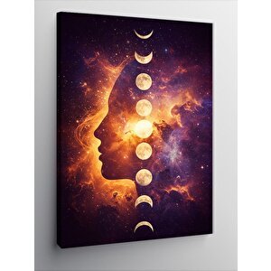 Kanvas Tablo Ay Döngüsü Silüeti 70x100 cm