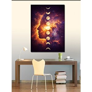 Kanvas Tablo Ay Döngüsü Silüeti 70x100 cm