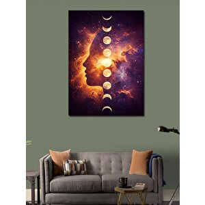Kanvas Tablo Ay Döngüsü Silüeti 50x70 cm