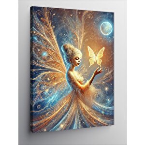 Kanvas Tablo Peri Ve Parlayan Yıldızlar 50x70 cm