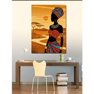 Kanvas Tablo Afrika Kadını Silueti 70x100 cm