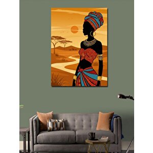 Kanvas Tablo Afrika Kadını Silueti 70x100 cm