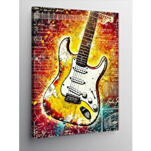 Kanvas Tablo Soyut Elektro Gitar 50x70 cm