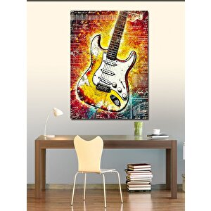 Kanvas Tablo Soyut Elektro Gitar 50x70 cm