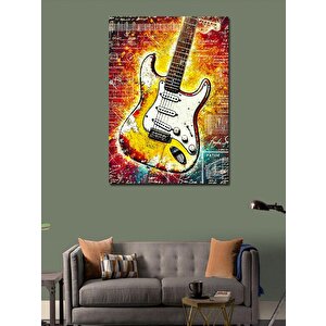 Kanvas Tablo Soyut Elektro Gitar 50x70 cm