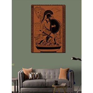 Kanvas Tablo Antik Yunan Savaşçı Figürü 100x140 cm