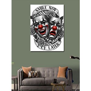 Kanvas Tablo Gülümse Şimdi, Ağla Sonra 70x100 cm