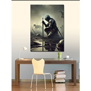 Kanvas Tablo Diz Çöken Şövalye 70x100 cm