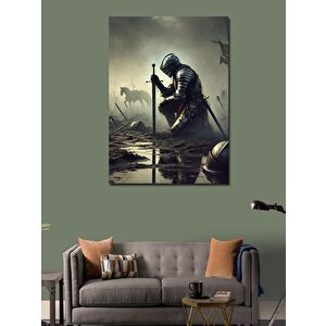 Kanvas Tablo Diz Çöken Şövalye 70x100 cm