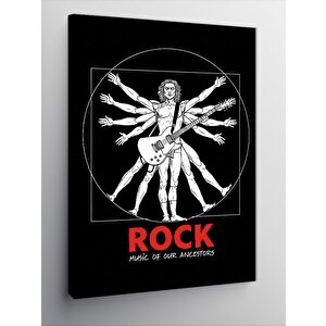 Kanvas Tablo Rock Gitar Afişi 50x70 cm