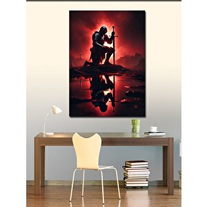 Kanvas Tablo Silüetlerde Savaşçı 100x140 cm