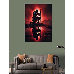 Kanvas Tablo Silüetlerde Savaşçı 100x140 cm