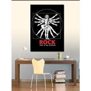 Kanvas Tablo Rock Gitar Afişi 70x100 cm