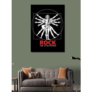 Kanvas Tablo Rock Gitar Afişi 70x100 cm
