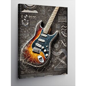 Kanvas Tablo Elektrik Gitar Sanatı 70x100 cm