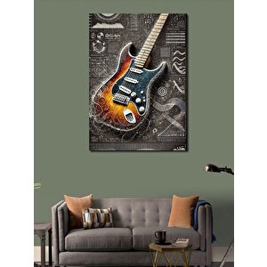 Kanvas Tablo Elektrik Gitar Sanatı 70x100 cm