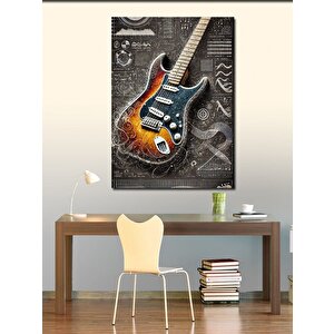 Kanvas Tablo Elektrik Gitar Sanatı 50x70 cm