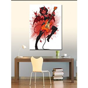 Kanvas Tablo Şeytan Gitarist Ve Rock Ruhu 70x100 cm