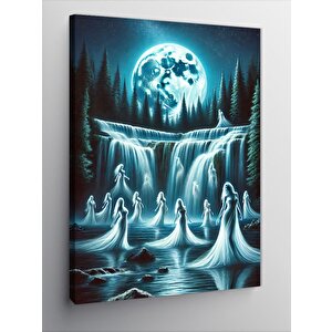 Kanvas Tablo Ayışığında Perili Şelale 50x70 cm