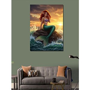Kanvas Tablo Denizkızı Gün Batımında 70x100 cm