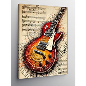 Kanvas Tablo Klasik Elektro Gitar 50x70 cm
