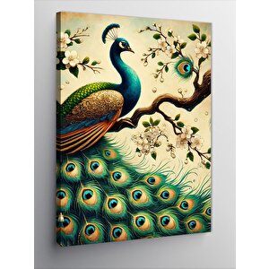 Kanvas Tablo Tavus Kuşu Ve Doğa 50x70 cm