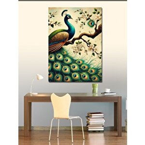 Kanvas Tablo Tavus Kuşu Ve Doğa 50x70 cm