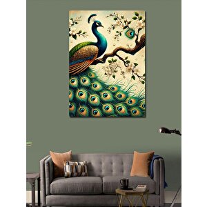 Kanvas Tablo Tavus Kuşu Ve Doğa 50x70 cm