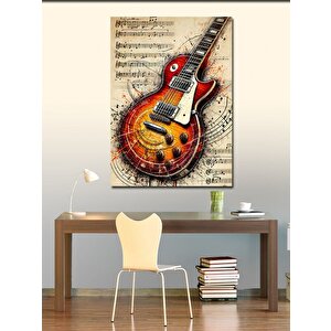 Kanvas Tablo Klasik Elektro Gitar 70x100 cm