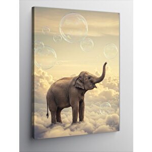 Kanvas Tablo Bulutlarda Fil Silüeti 70x100 cm