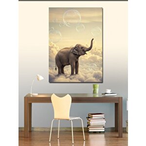 Kanvas Tablo Bulutlarda Fil Silüeti 70x100 cm