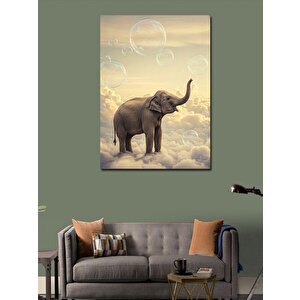 Kanvas Tablo Bulutlarda Fil Silüeti 70x100 cm