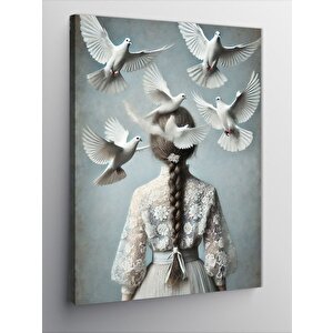 Kanvas Tablo Barış Güvercinleri 100x140 cm