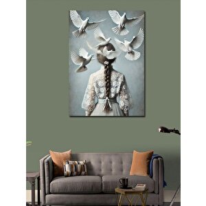 Kanvas Tablo Barış Güvercinleri 100x140 cm