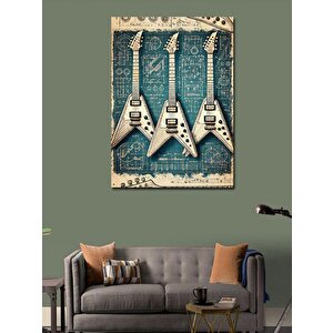 Kanvas Tablo Klasik Elektro Gitarlar 100x140 cm
