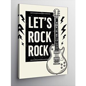 Kanvas Tablo Let’s Rock Gitar Posteri 100x140 cm