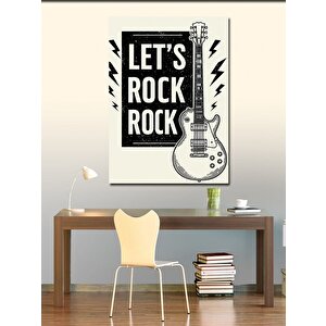 Kanvas Tablo Let’s Rock Gitar Posteri 100x140 cm