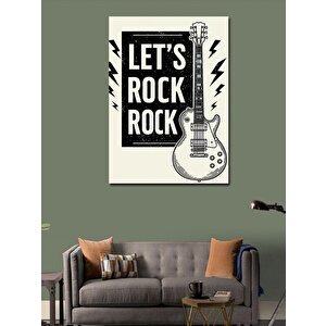Kanvas Tablo Let’s Rock Gitar Posteri 70x100 cm