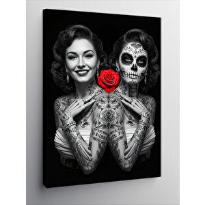 Kanvas Tablo Catrina Çift Ve Gül 50x70 cm