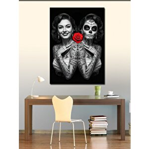 Kanvas Tablo Catrina Çift Ve Gül 50x70 cm