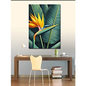 Kanvas Tablo Tropik Kuş Cenneti Çiçeği 100x140 cm