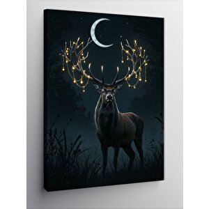 Kanvas Tablo Geyik Ve Ayışığı 70x100 cm