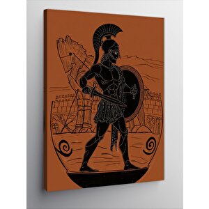Kanvas Tablo Yunan Savaşçı Kadın 50x70 cm