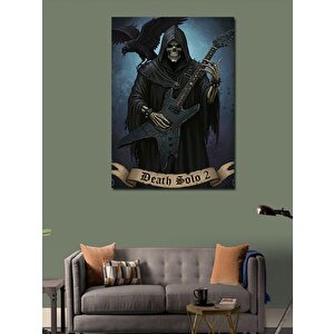 Kanvas Tablo Death Solo Ve Gotik Gitarcı 50x70 cm