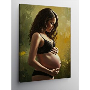 Kanvas Tablo Hamile Kadın Silüeti 100x140 cm