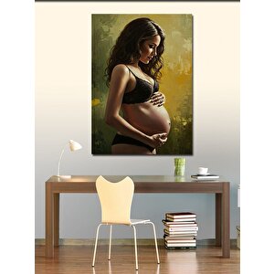 Kanvas Tablo Hamile Kadın Silüeti 100x140 cm