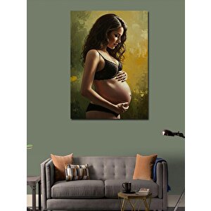 Kanvas Tablo Hamile Kadın Silüeti 100x140 cm